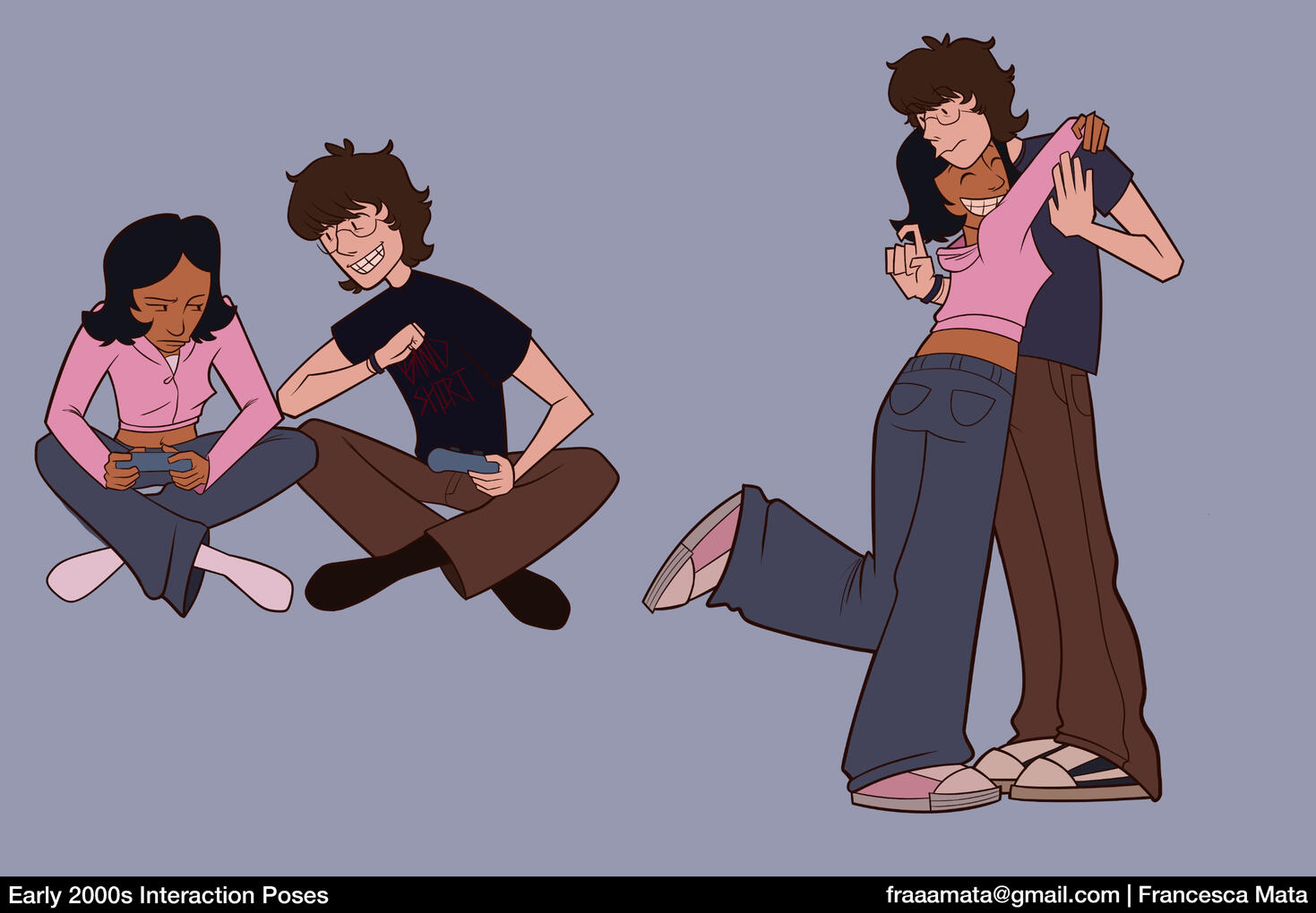 Early 2000s Duo Interaction Poses